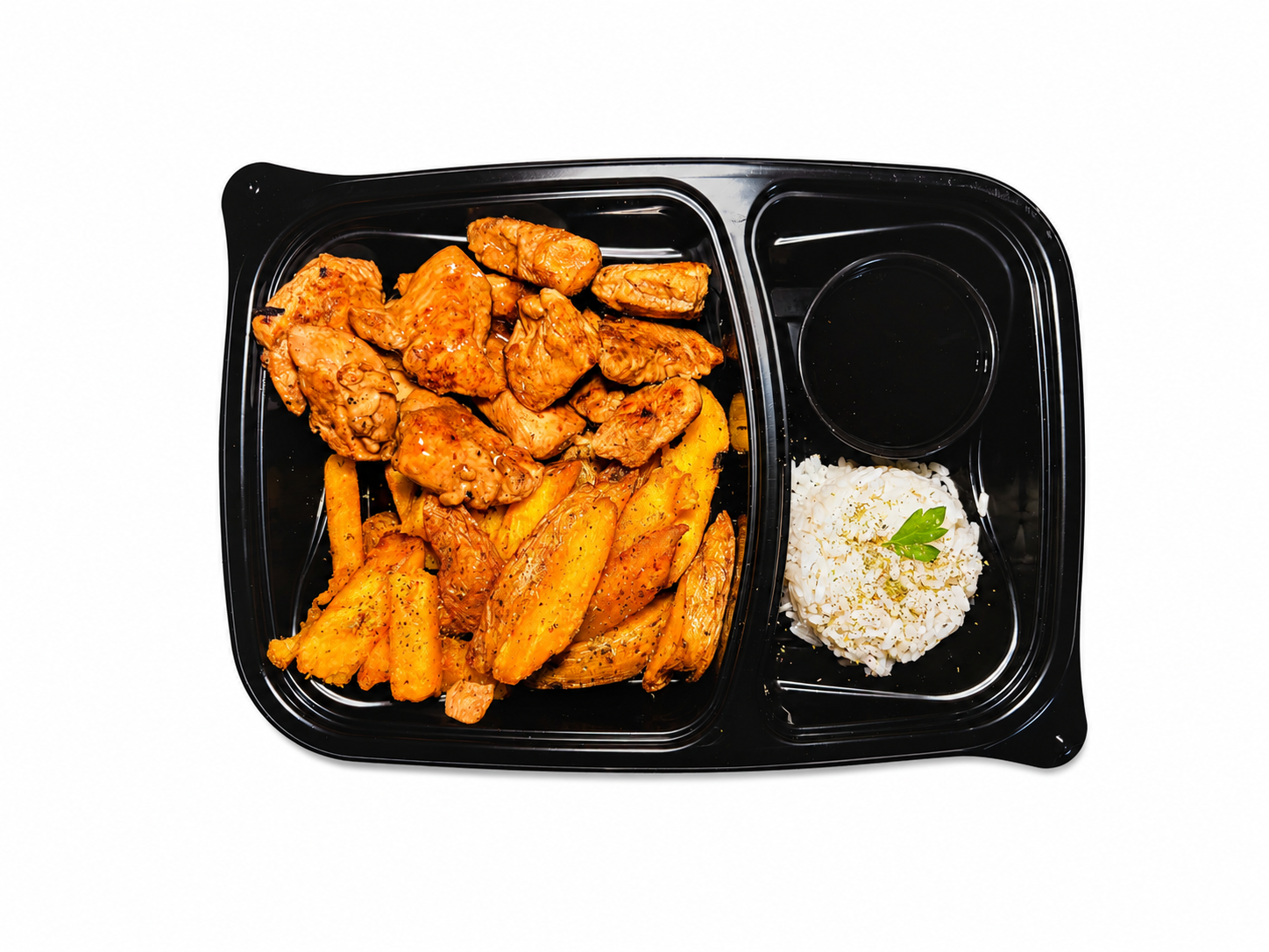 Pollo en Salsa Hook de Soya Reducida + Arroz Premium (Hook Reduced Soy Chicken + Premium Rice)