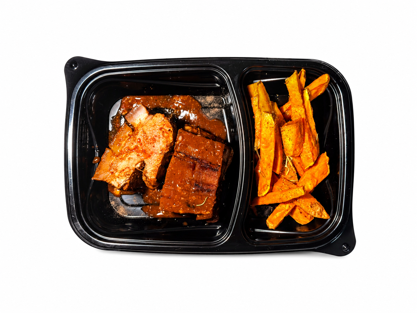 Panceta Crocante 48h + Camote en Bastones  (48h Crispy Pork Belly + Sweet Potato Sticks)