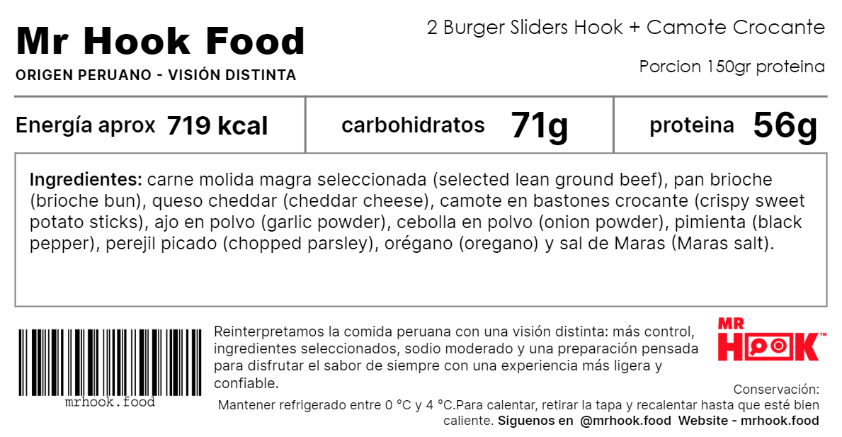 2 Burger Sliders Hook + Camote Crocante (2 Hook Burger Sliders + Crispy Sweet Potato Sticks) #4