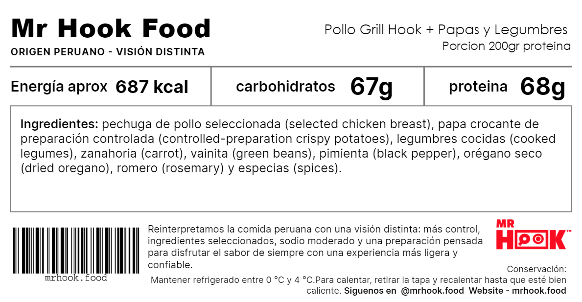 Pollo Grill Hook + Papas y Legumbres (Hook Grilled Chicken + Potatoes and Legumes) #4